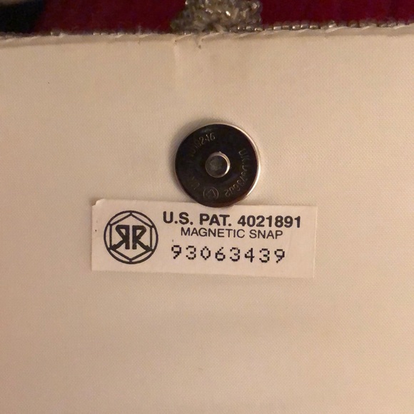 Vintage silver beaded bag - Picture 3 of 5